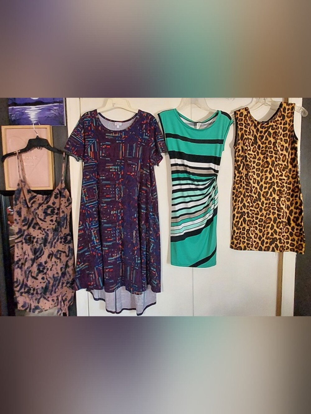 4pc Womens Dress Bundle Size Large L LuLaRoe ABS Alexa USA CBR